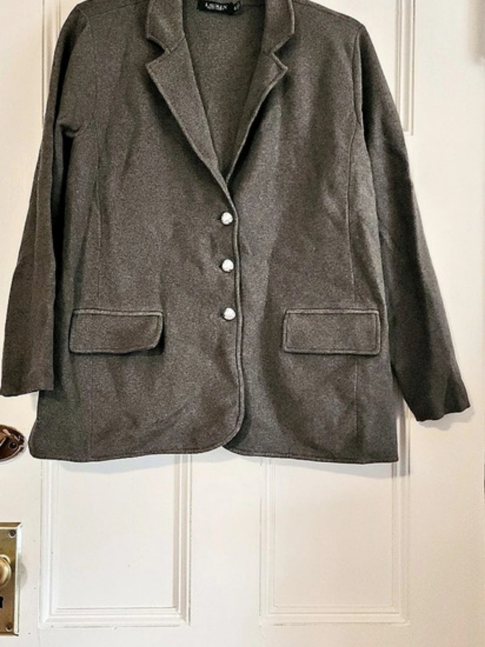 Lauren Ralph Lauren Gray Blazer Size 2X Like New